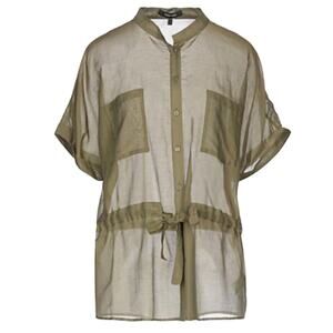 Marie Mero Sheer button up  Shirts  Olive Green size 10